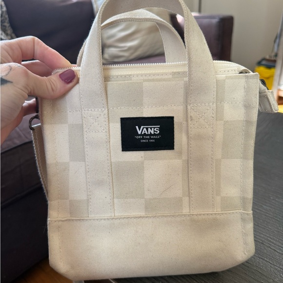 Vans Handbags - Vans Cream Canvas Tote Bag